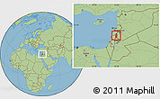 Savanna Style Location Map of Golan