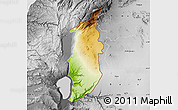 Physical Map of Golan, desaturated