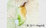 Physical Map of Golan, lighten
