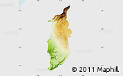 Physical Map of Golan, single color outside