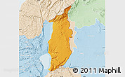 Political Map of Golan, lighten