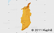 Political Map of Golan, single color outside