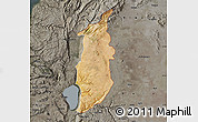 Satellite Map of Golan, darken, semi-desaturated
