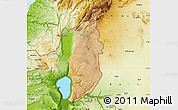 Satellite Map of Golan, physical outside
