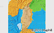 Satellite Map of Golan, political outside