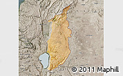 Satellite Map of Golan, semi-desaturated