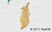 Satellite Map of Golan, single color outside