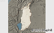 Shaded Relief Map of Golan, darken