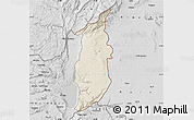 Shaded Relief Map of Golan, desaturated
