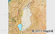 Shaded Relief Map of Golan, satellite outside
