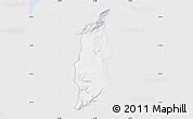 Silver Style Map of Golan, single color outside