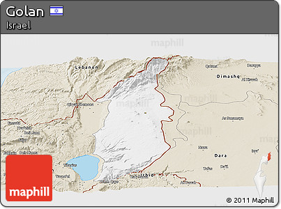 Classic Style Panoramic Map of Golan