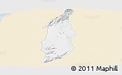 Classic Style Panoramic Map of Golan, single color outside