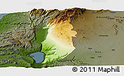Physical Panoramic Map of Golan, darken