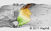 Physical Panoramic Map of Golan, desaturated