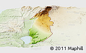 Physical Panoramic Map of Golan, lighten