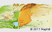 Political Panoramic Map of Golan, physical outside