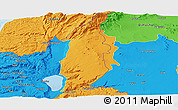 Political Panoramic Map of Golan