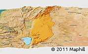 Political Panoramic Map of Golan, satellite outside