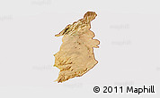 Satellite Panoramic Map of Golan, cropped outside