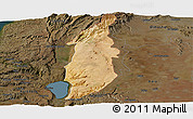 Satellite Panoramic Map of Golan, darken