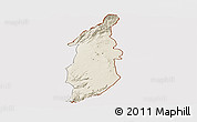 Shaded Relief Panoramic Map of Golan, cropped outside
