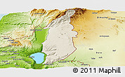 Shaded Relief Panoramic Map of Golan, physical outside