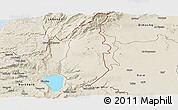 Shaded Relief Panoramic Map of Golan