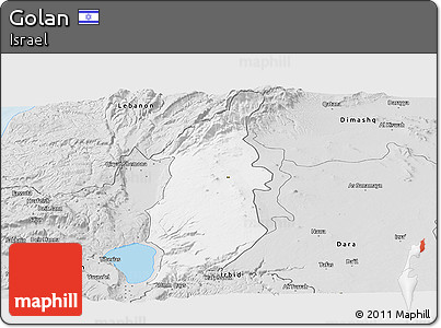 Silver Style Panoramic Map of Golan