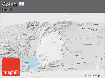 Silver Style Panoramic Map of Golan