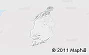 Silver Style Panoramic Map of Golan, single color outside