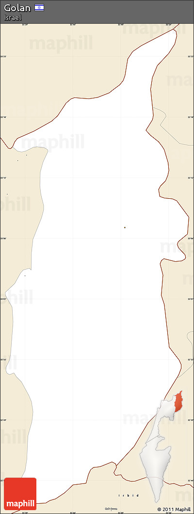 Classic Style Simple Map of Golan
