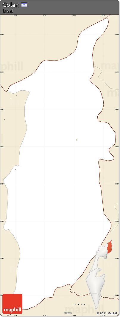 Classic Style Simple Map of Golan