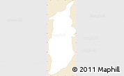 Classic Style Simple Map of Golan, single color outside