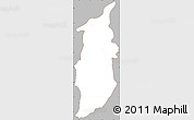 Gray Simple Map of Golan, cropped outside