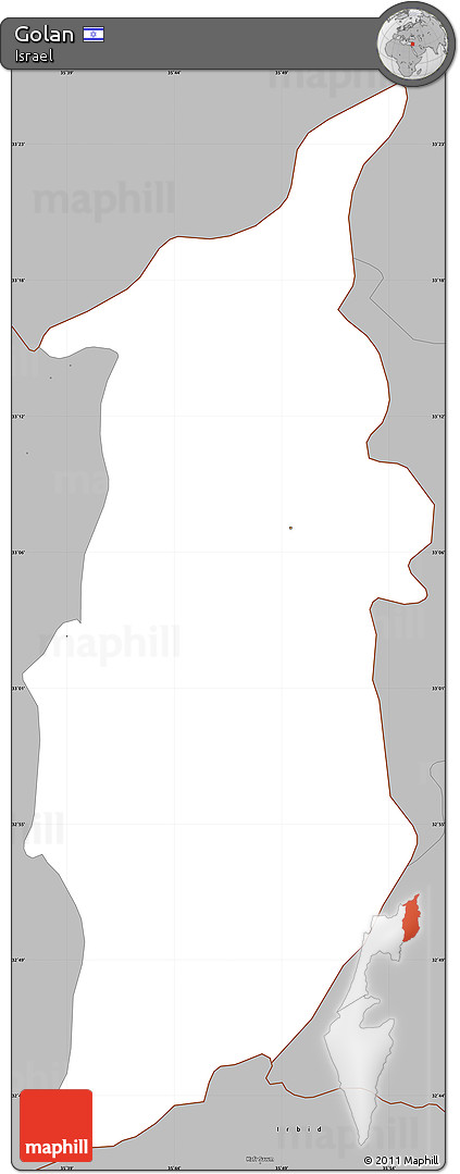 Gray Simple Map of Golan