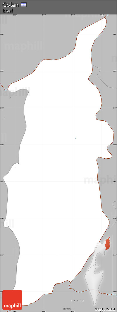 Gray Simple Map of Golan