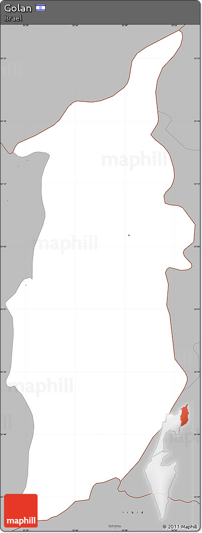 Gray Simple Map of Golan