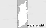 Gray Simple Map of Golan, single color outside