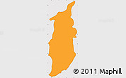 Political Simple Map of Golan, cropped outside