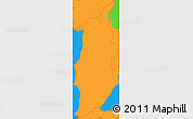 Political Simple Map of Golan