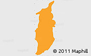 Political Simple Map of Golan, single color outside