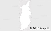 Silver Style Simple Map of Golan, cropped outside