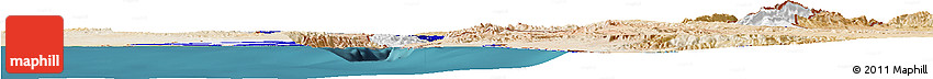 Flag Horizon Map of Israel, satellite outside, flag centered