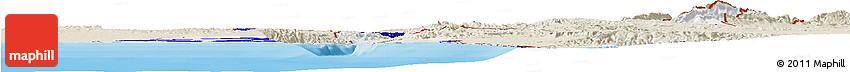 Flag Horizon Map of Israel, shaded relief outside, bathymetry sea, flag centered