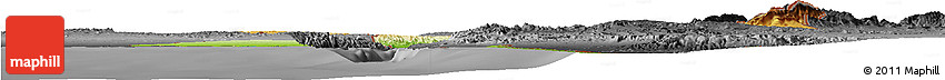 Physical Horizon Map of Israel, darken, desaturated