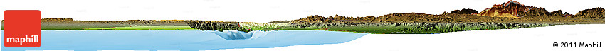 Physical Horizon Map of Israel, darken, land only