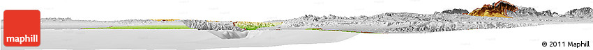 Physical Horizon Map of Israel, lighten, desaturated