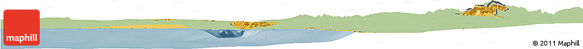 Savanna Style Horizon Map of Israel, single color outside