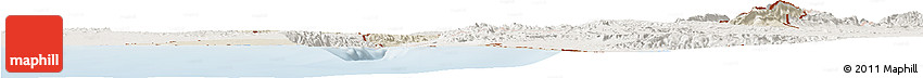 Shaded Relief Horizon Map of Israel, lighten